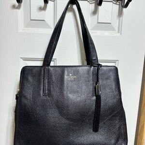 Kate Spade New York Grey Street Brennan Black Pebbled Leather Shoulder Bag